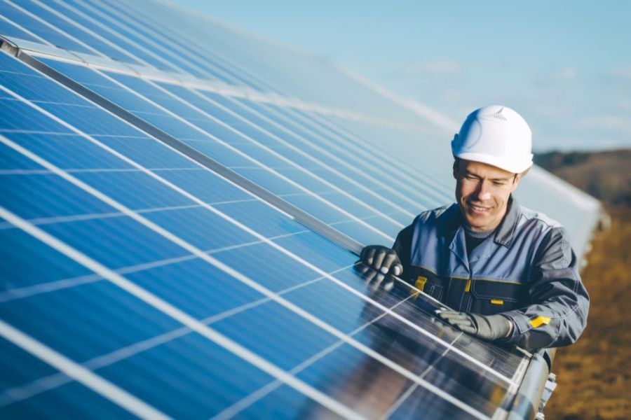 Estación de energía solar fotovoltaica